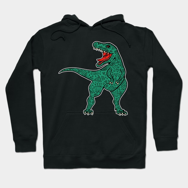 Tattooed T-Rex #2 Hoodie by RockettGraph1cs